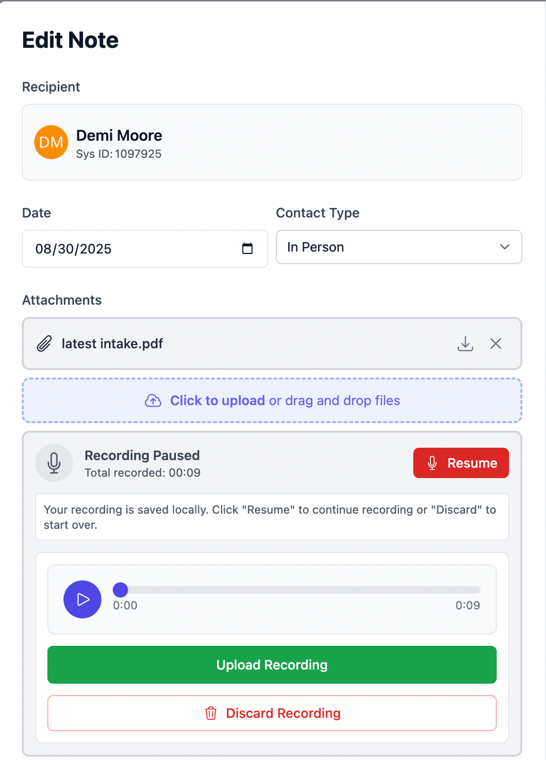 audio recorder