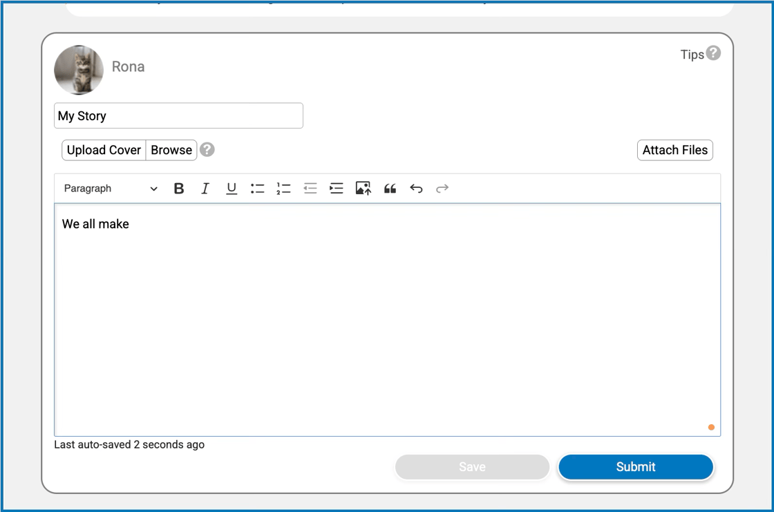 autosave stories