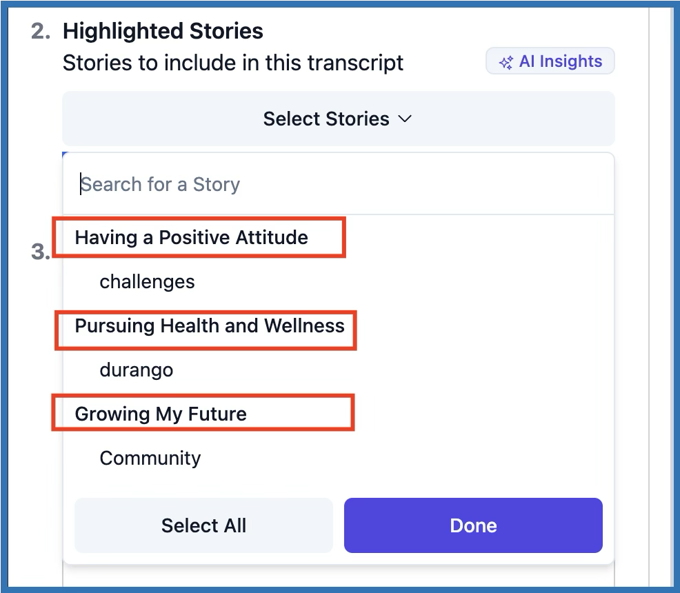 certs headers in Story highlights