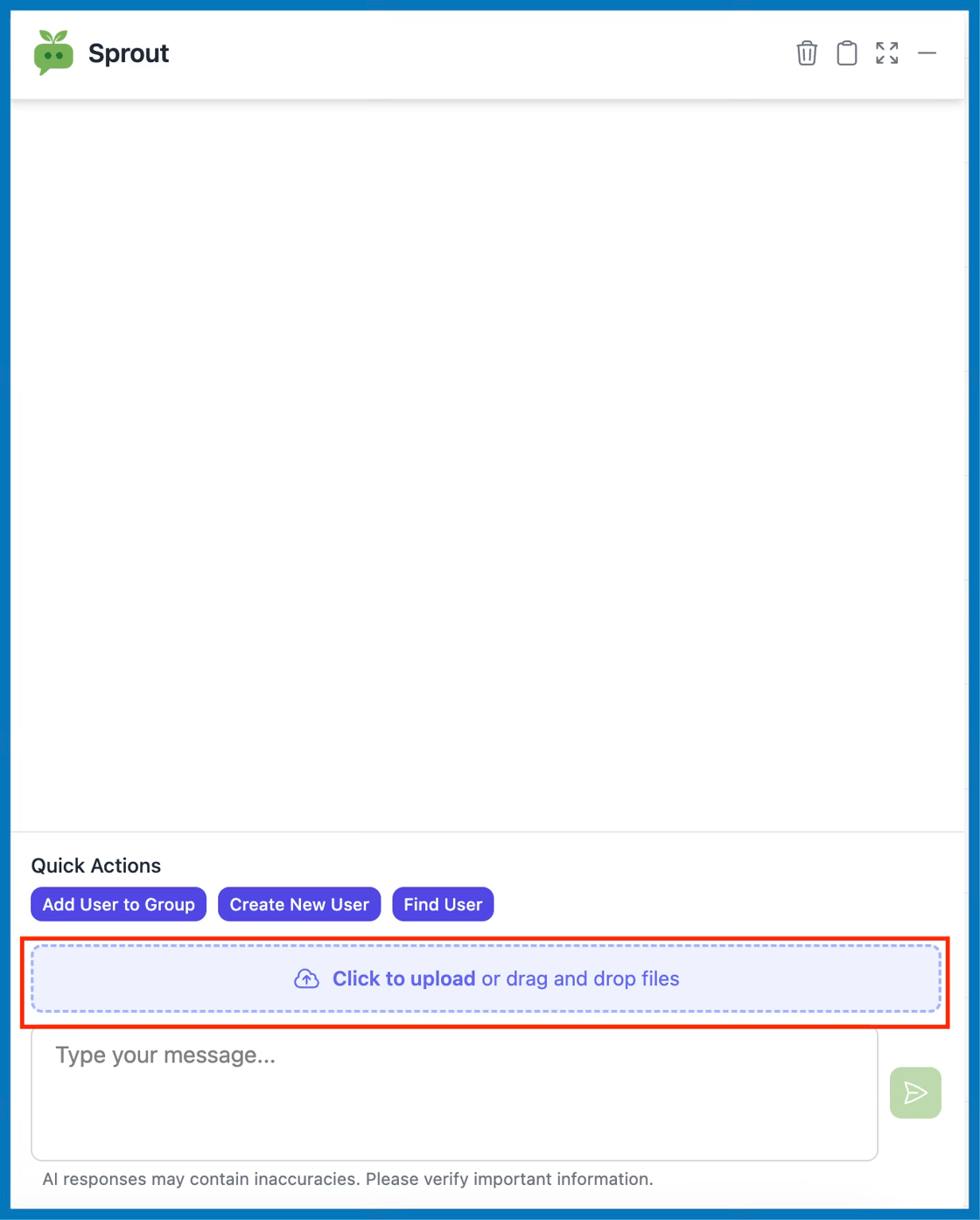 direct upload to sprout